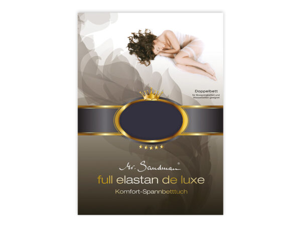 Full Elastan de Luxe Topper NL split 80 cm  180 X 200/210  249 SCHWARZ