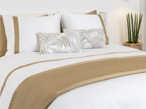 Listra DBO Satijn 300tc Wit-Brons 240 x 200/220 cm (incl 2 slopen)