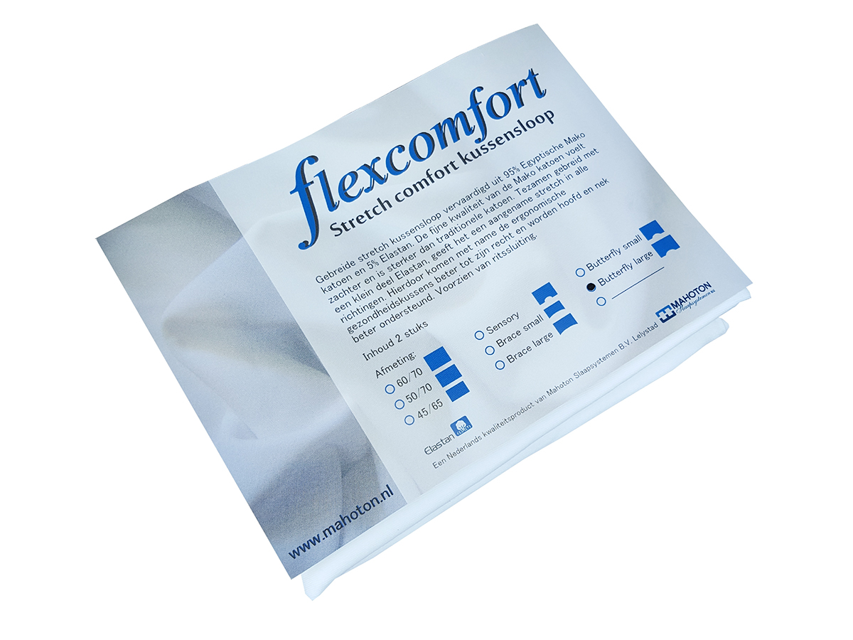 Flexcomfort Stretch Brace Large kussensloop per 2 verpakt wit - Afbeelding 2