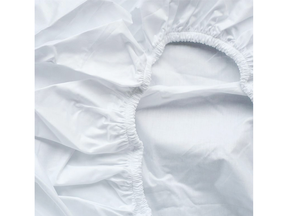 Hoeslaken katoen 510 wit 80 X 210 X 30cm - Afbeelding 2