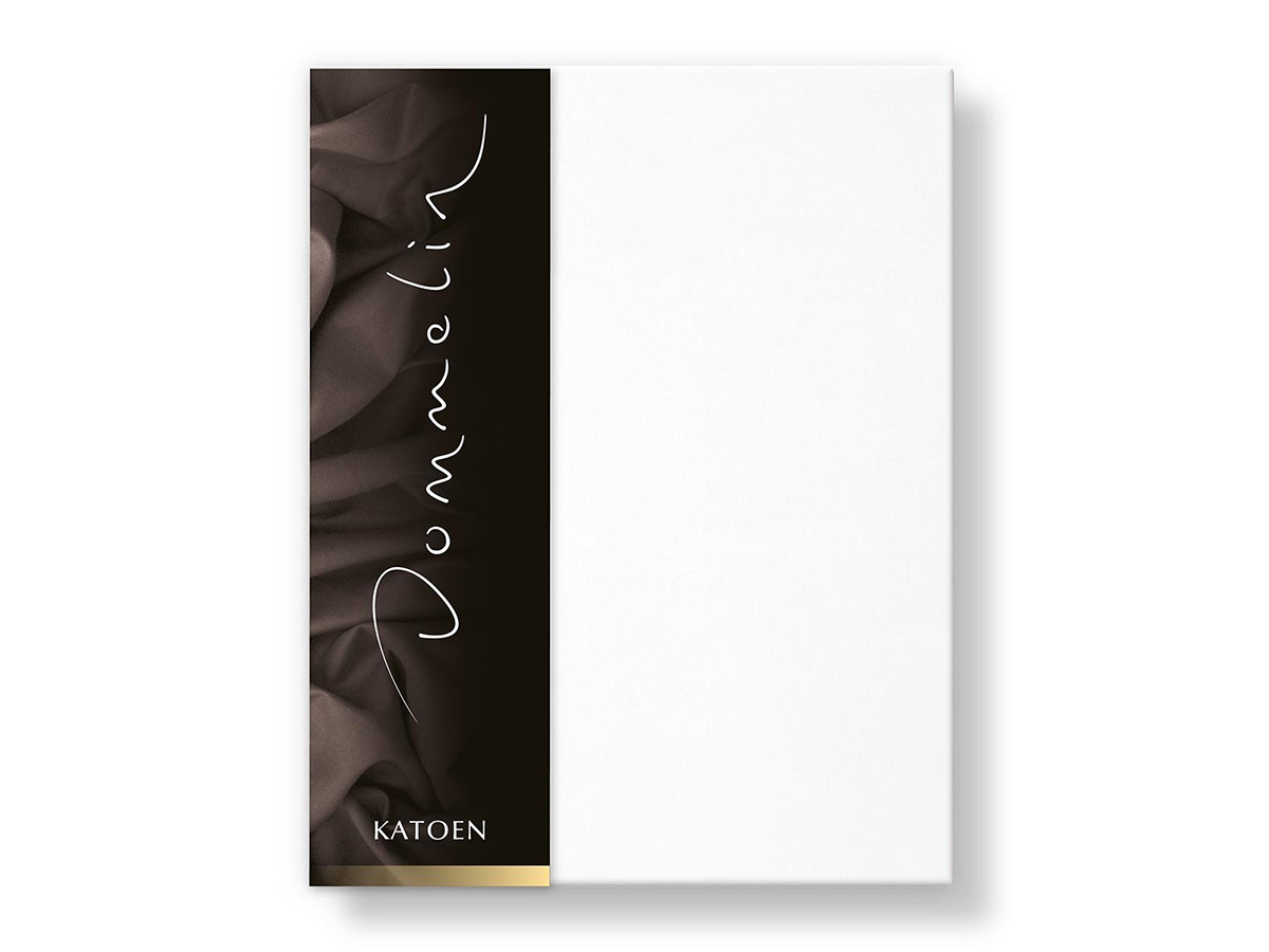 Katoenen hoeslaken hoge hoek 510 wit 180 X 210 X 40cm