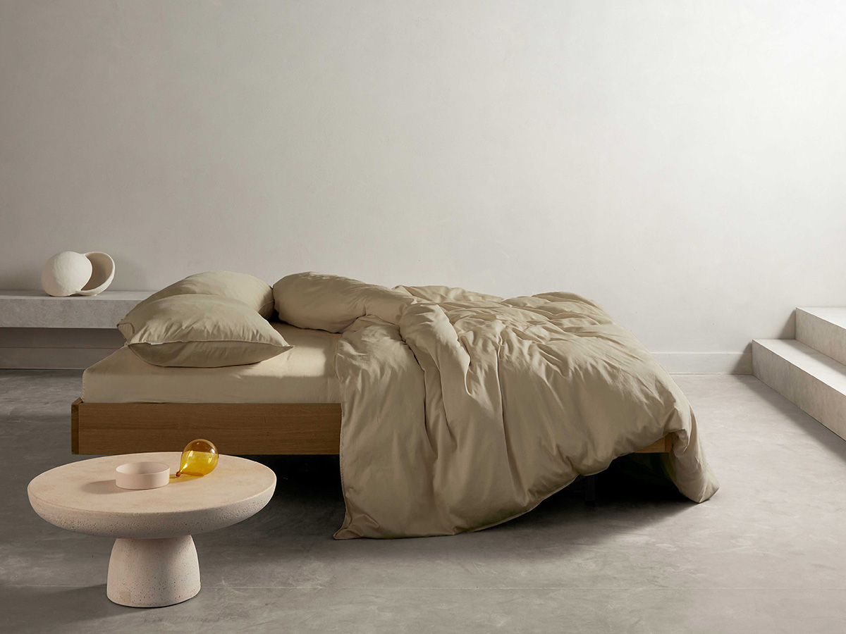 Minte Duvet cover Taupe 2p set 240x220+2/60x70 - Afbeelding 2