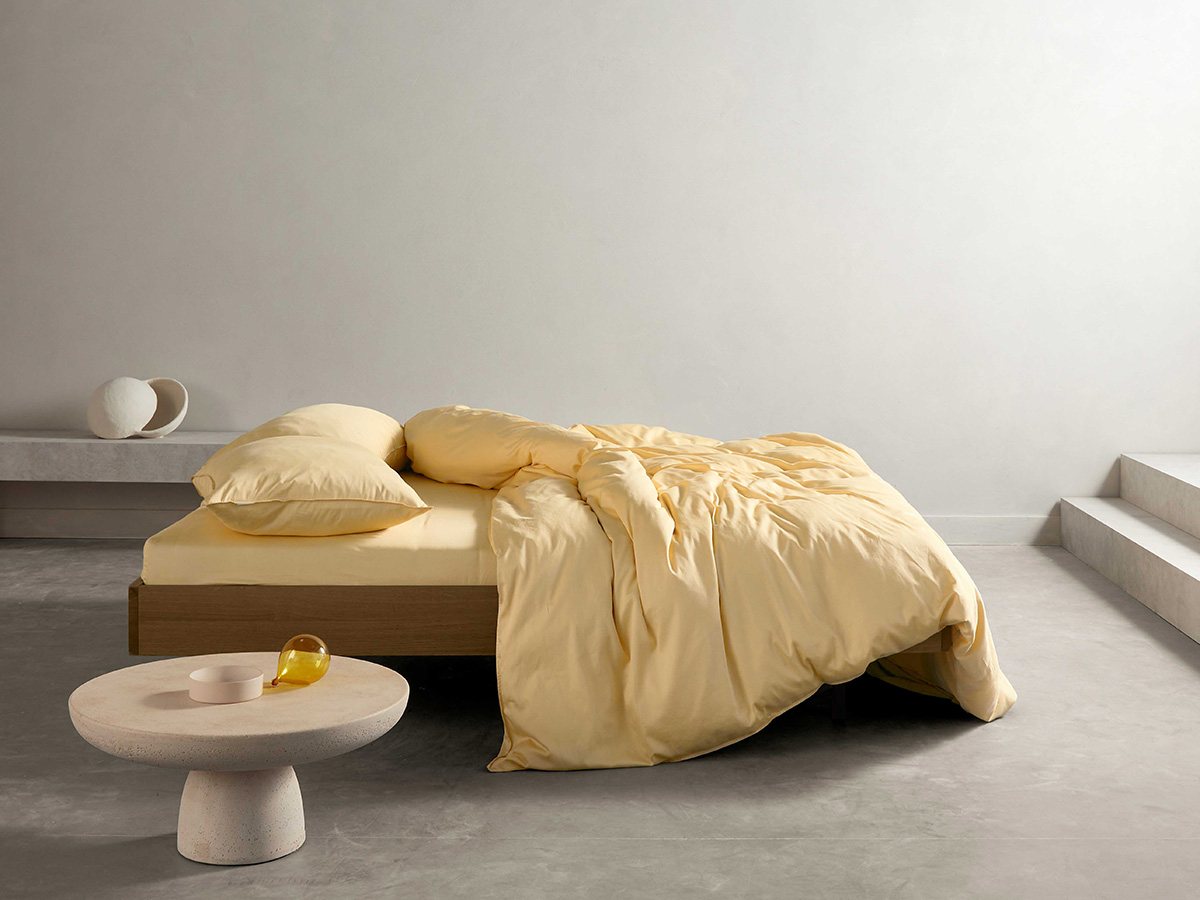 Minte Duvet cover Yellow straw 2p set 240x220+2/60x70 - Afbeelding 3