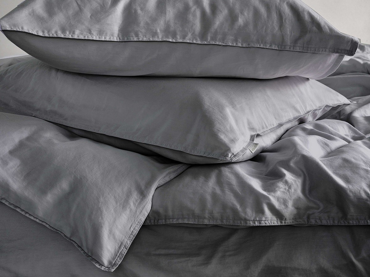 Minte Duvet cover Grey 2p set 240x220+2/60x70 - Afbeelding 3