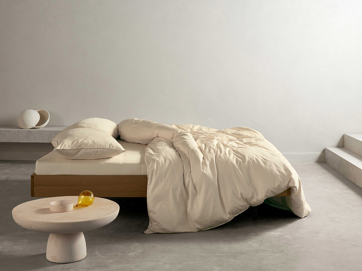 Minte Duvet cover Oatmeal 2p set 240x220+2/60x70 - Afbeelding 3