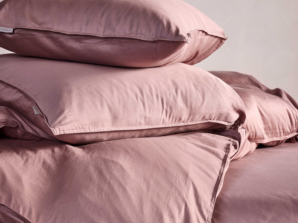 Minte Duvet cover 2p set 240x220+2/60x70 Woodrose - Afbeelding 2