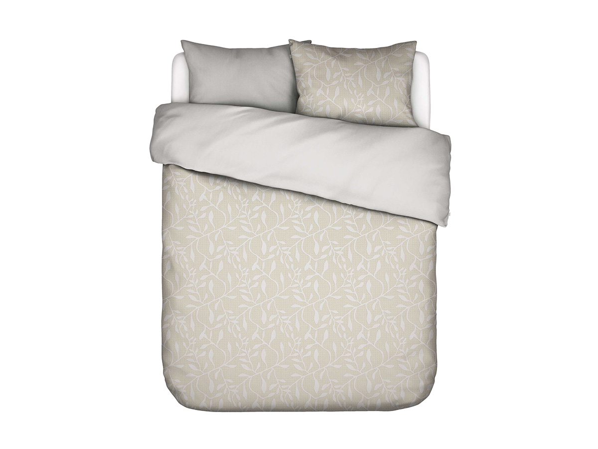 Willow Duvet cover Stone gray 1p set 140x220+60x70 - Afbeelding 2