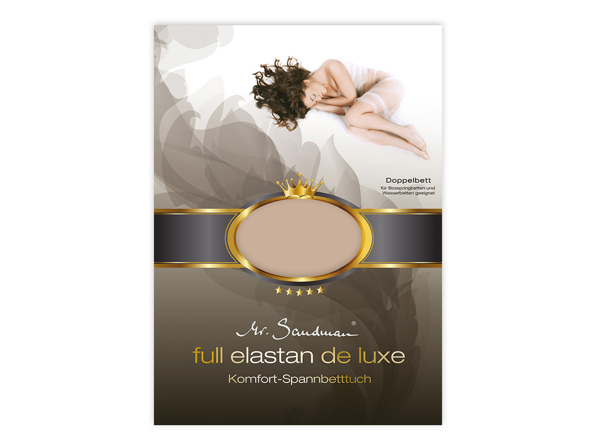 Mr Sandman Hoeslaken Jersey Elastan de Luxe - Cappuccino | 140-160x200-220 cm | Hoogte 40 cm