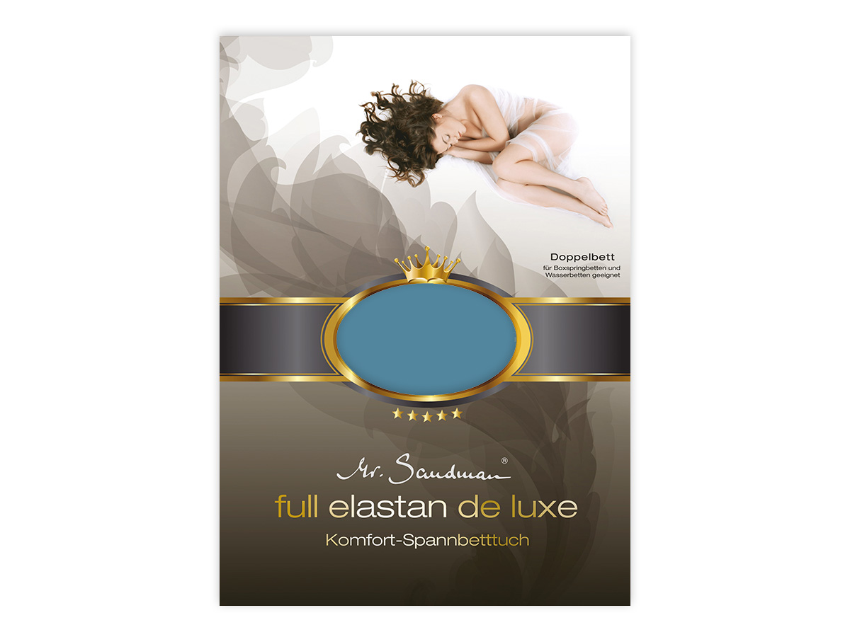 Mr Sandman Hoeslaken Jersey Elastan de Luxe - Karibik | 180-200x200-220 cm | Hoogte 40 cm