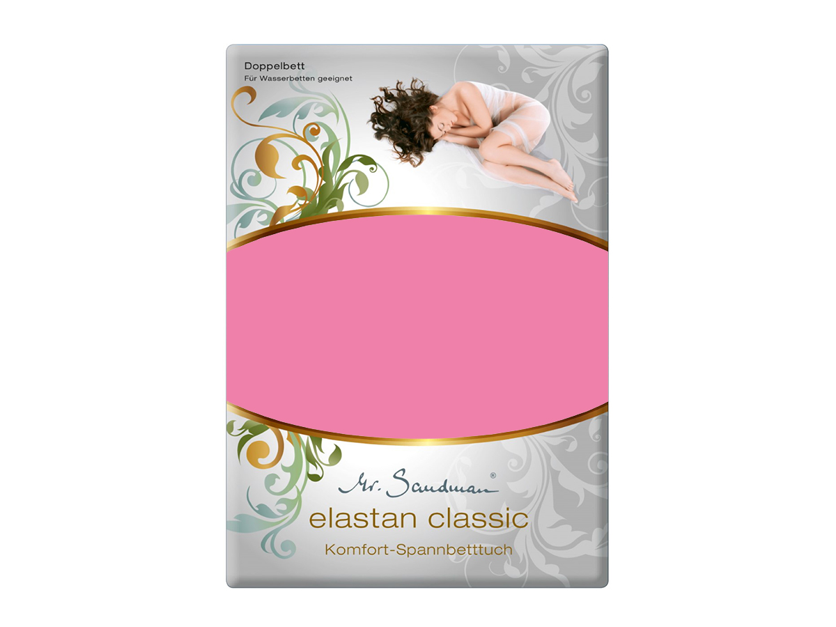 Mr Sandman Hoeslaken Jersey Elastan Classic – Mattrose | 180-200x200-220 cm | Hoogte 35 cm