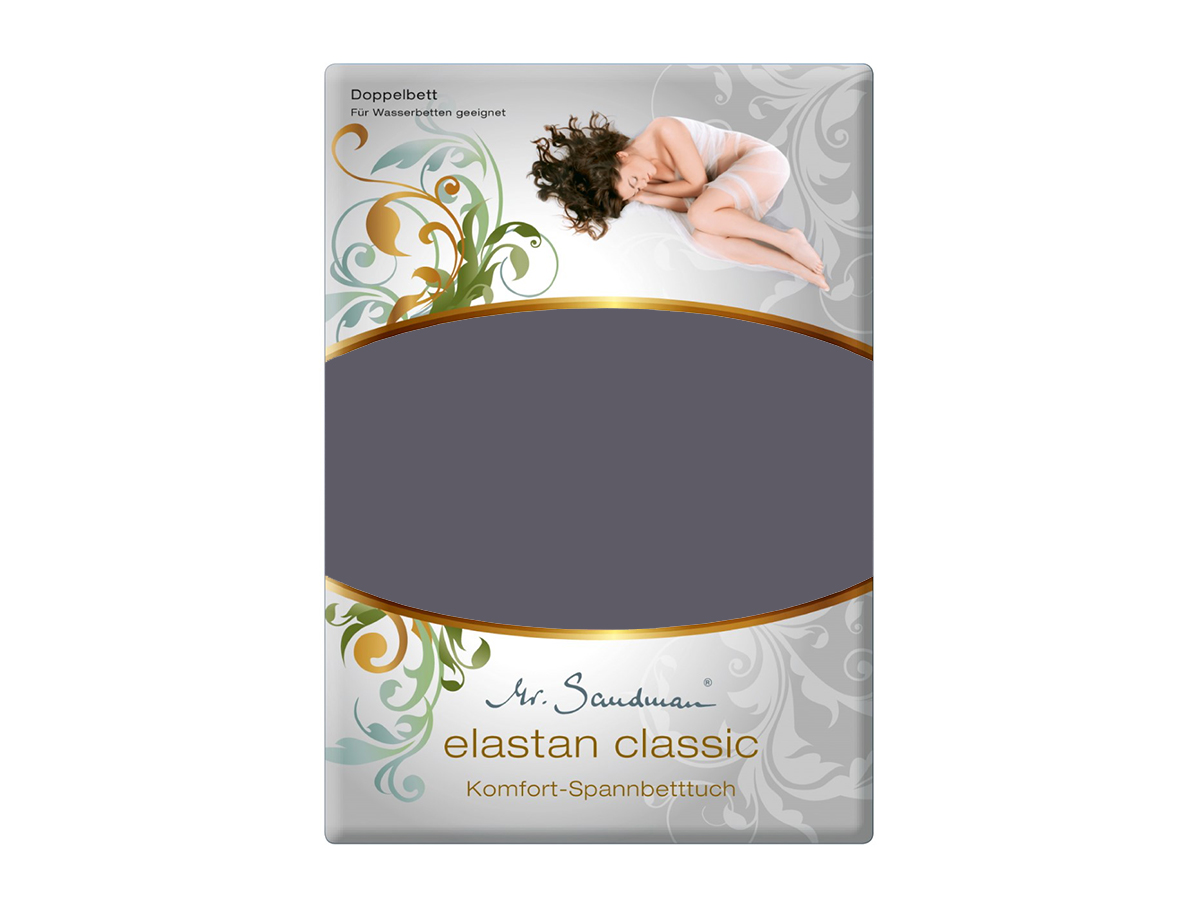 Mr Sandman Hoeslaken Jersey Elastan Classic Topper – Schiefer | 200x200-210 cm | Hoogte 5-12 cm