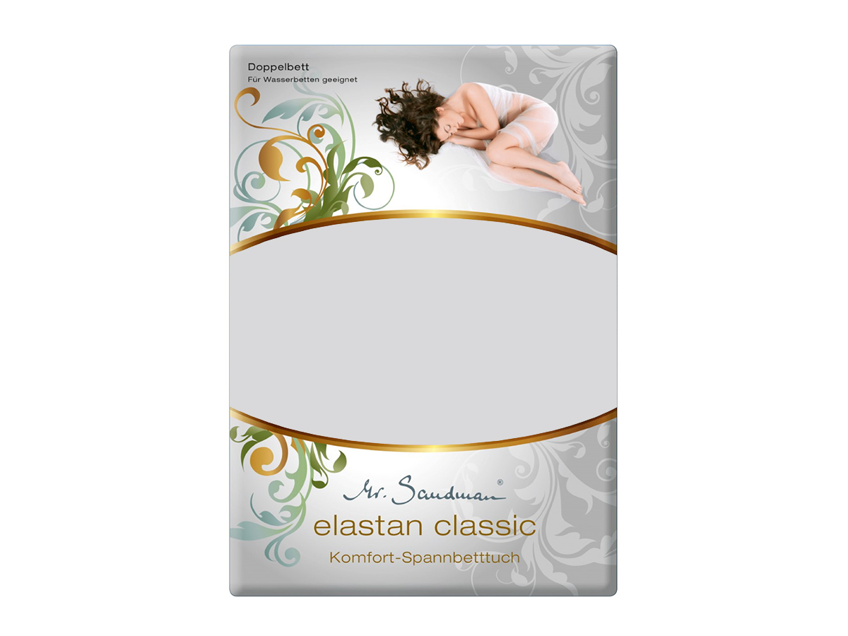 Mr Sandman Hoeslaken Jersey Elastan Classic Split NL Topper 80 cm - Perlmutt | 160x200-210 cm | Hoogte 5-12 cm