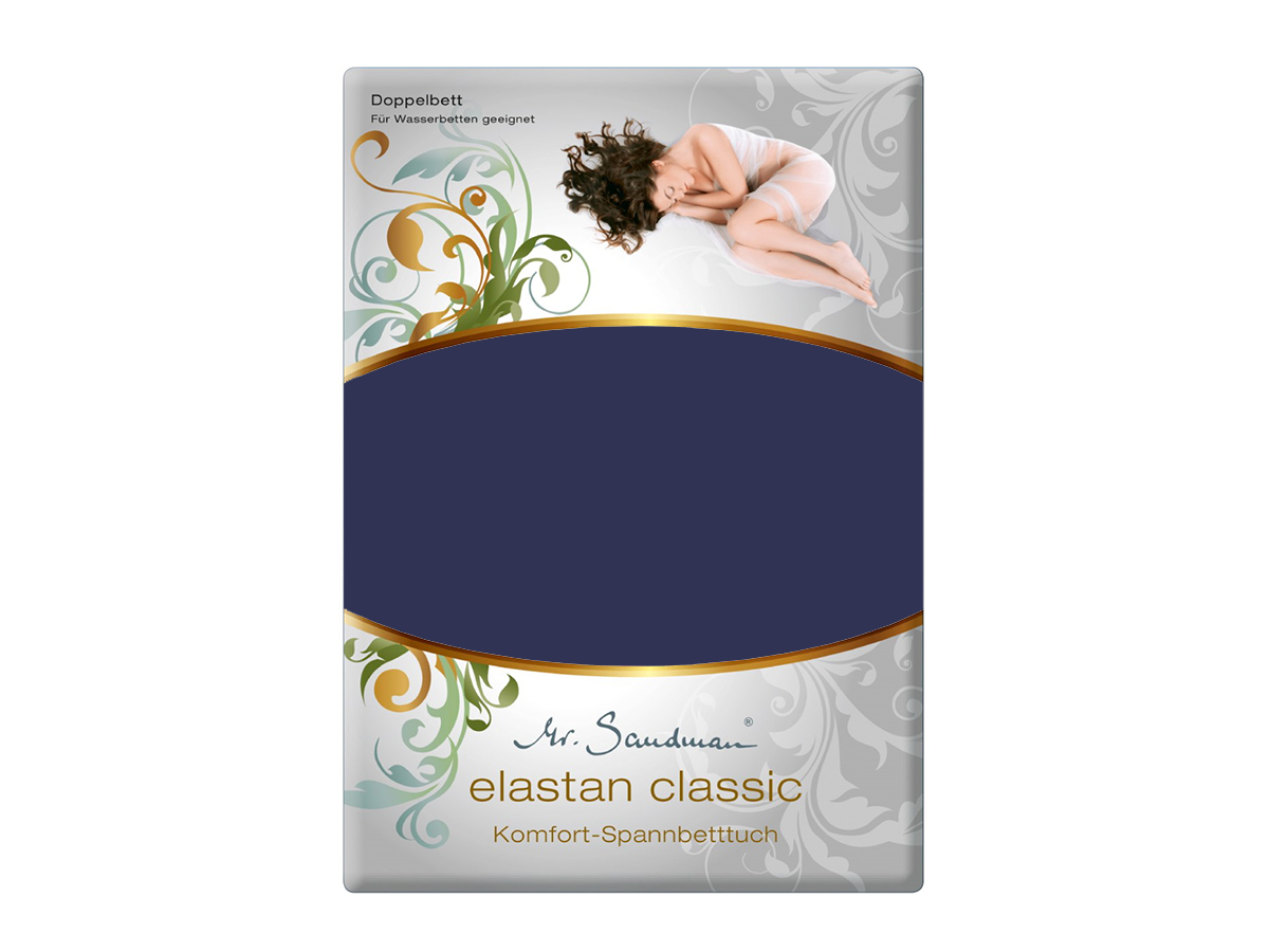 Mr Sandman Hoeslaken Jersey Elastan Classic - Nachtblau | 140-160x200-220 cm | Hoogte 35 cm