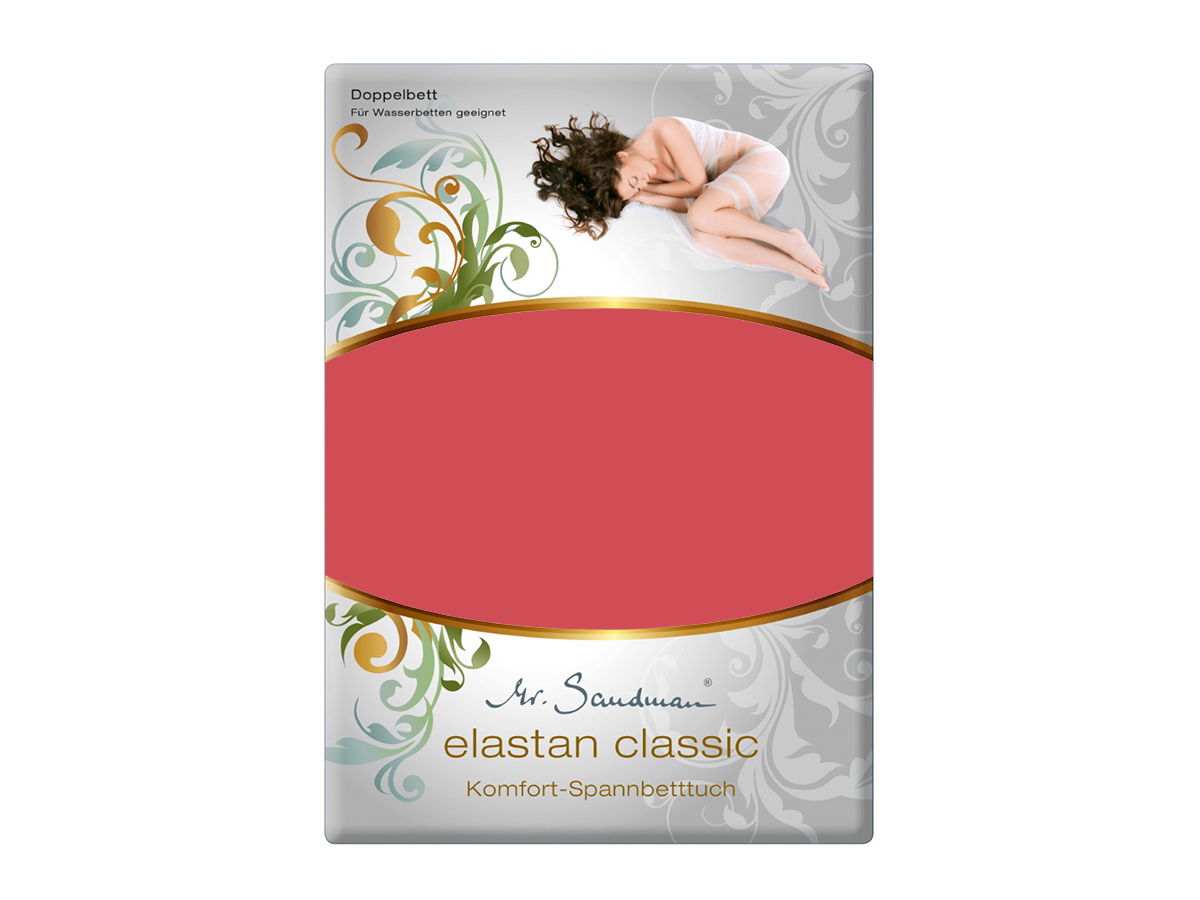 Mr Sandman Hoeslaken Jersey Elastan Classic Split NL Topper 80 cm - Kirsch | 180x220 cm | Hoogte 5-12 cm