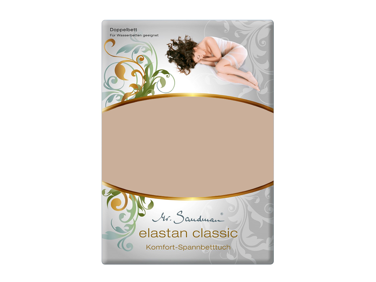 Mr Sandman Hoeslaken Jersey Elastan Classic Topper – Cappuccino | 180x200-210 cm | Hoogte 5-12 cm