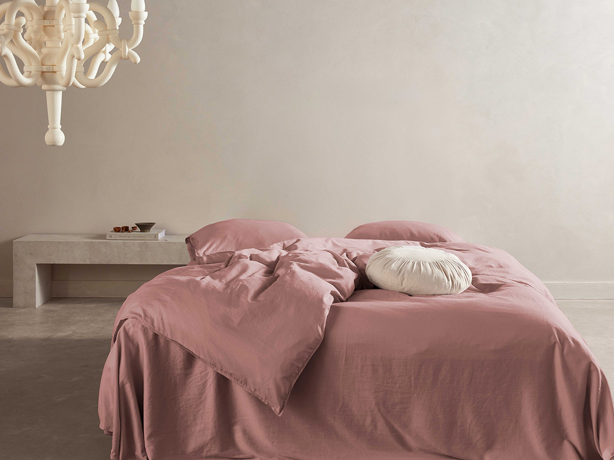 Minte Duvet cover 2p set 240x220+2/60x70 Woodrose