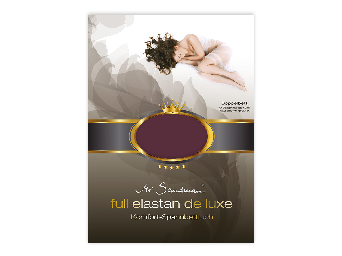Mr Sandman Hoeslaken Jersey Elastan de Luxe - Aubergine | 140-160x200-220 cm | Hoogte 40 cm