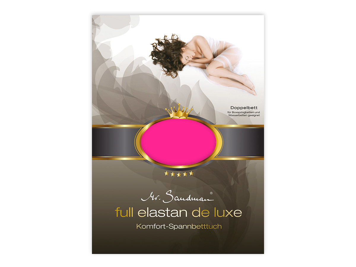 Mr Sandman Hoeslaken Jersey Elastan de Luxe - Pink | 180-200x200-220 cm | Hoogte 40 cm