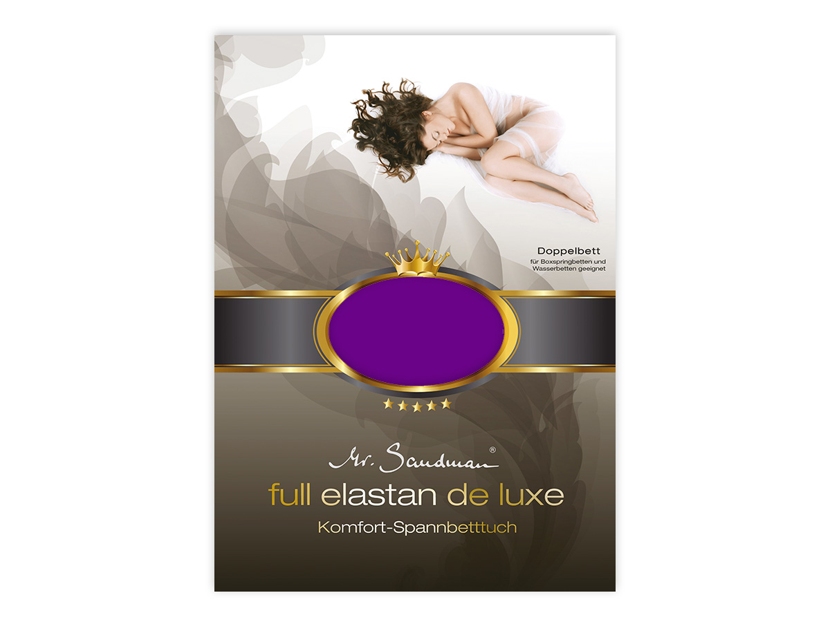 Mr Sandman Hoeslaken Jersey Elastan de Luxe - Purple | 90-100x200-220 cm | Hoogte 40 cm