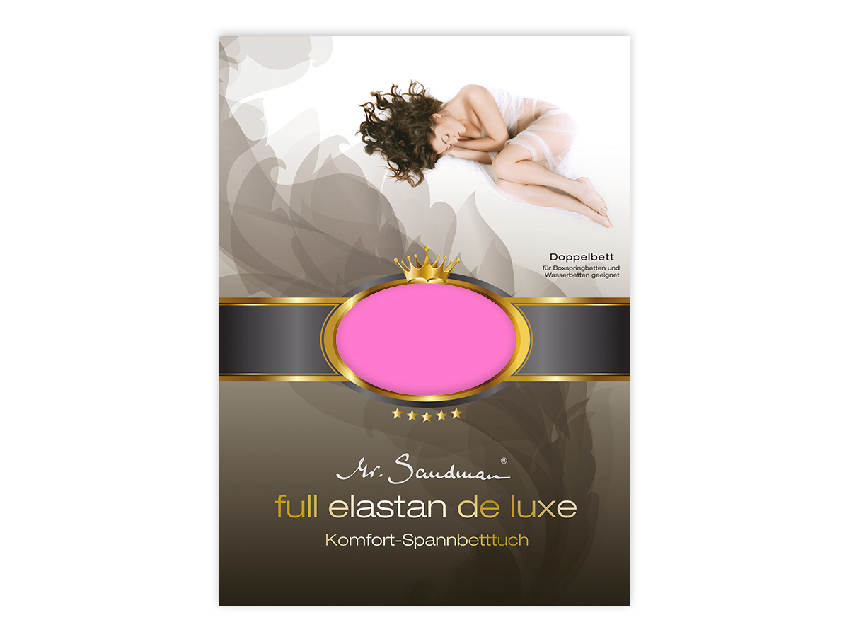 Mr Sandman Hoeslaken Jersey Elastan de Luxe - Rosa | 140-160x200-220 cm | Hoogte 40 cm
