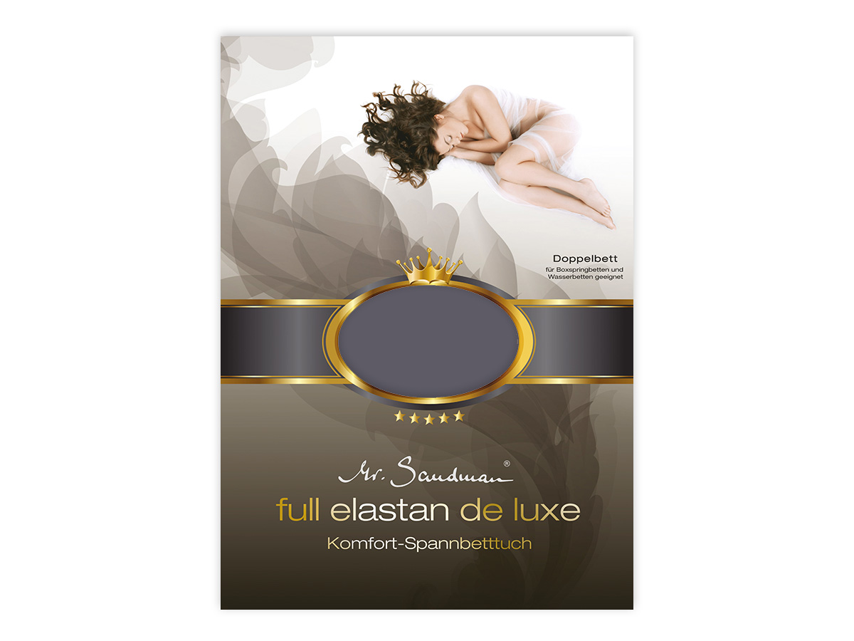 Mr Sandman Hoeslaken Jersey Elastan de Luxe - Schiefer | 140-160x200-220 cm | Hoogte 40 cm