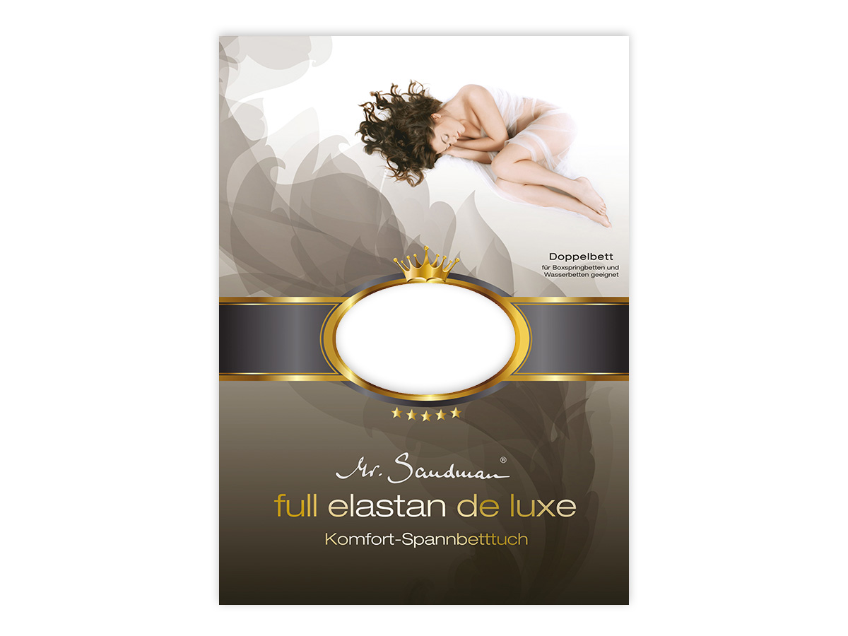 Mr Sandman Hoeslaken Jersey Elastan de Luxe - Weiss | 180-200x200-220 cm | Hoogte 40 cm