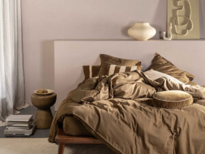 Minte Duvet cover Slate brown 1p set 140x220+60x70